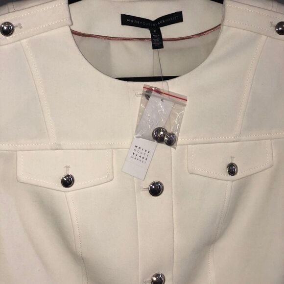NWT White House Black Market Ecru Jacket Size 6 - Picture 2 of 4